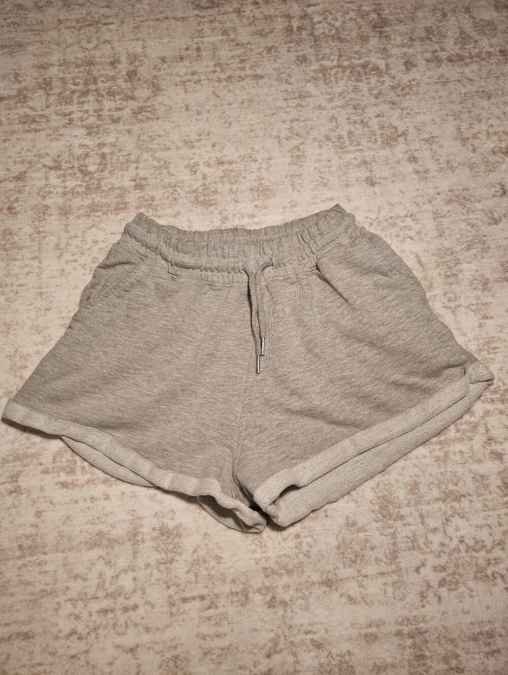 Missguided Light Gray Drawstring Shorts